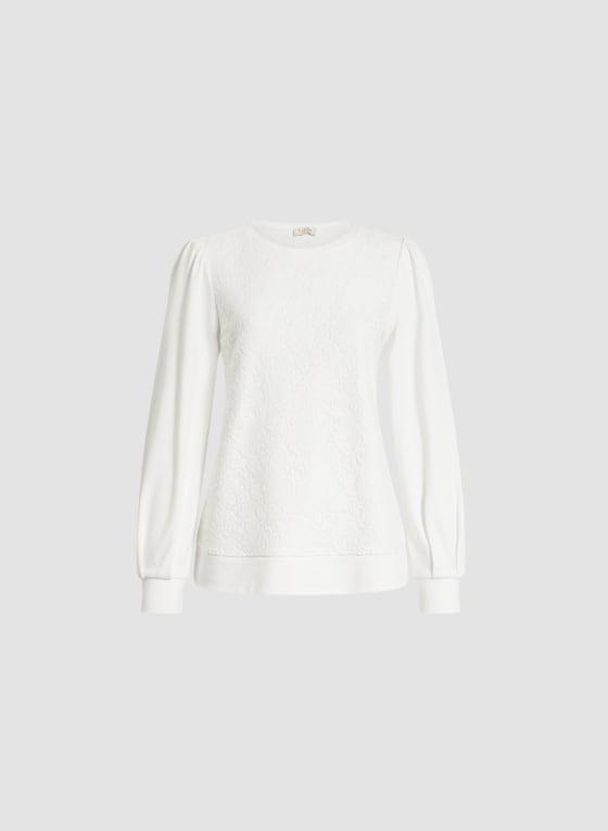 Long Sleeve Lace Front Top