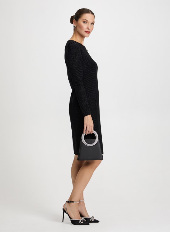 Metallic Jacquard Motif Dress