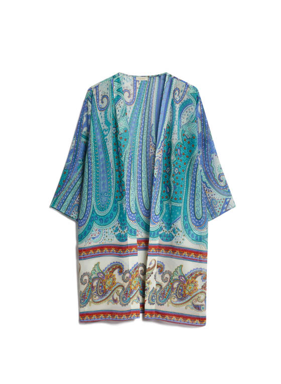 Paisley Print Open Front Top