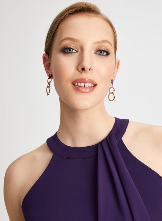 Cleo Neck Ruffle Dress