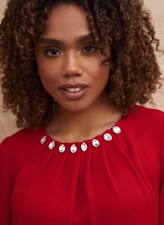 Rhinestone Detail Blouse