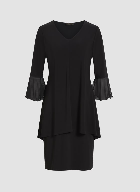 Flounce Sleeve Layered Dress