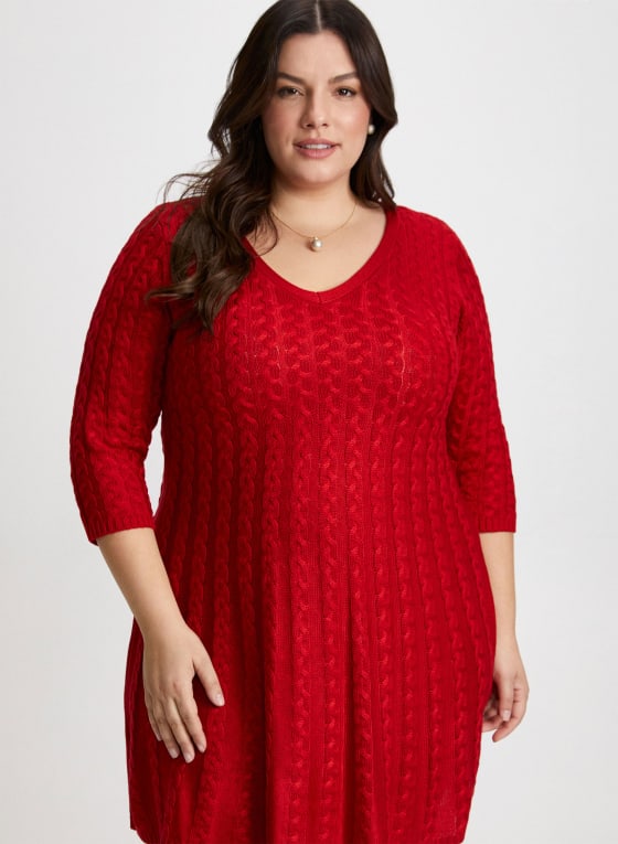 Cable Knit Sweater Dress