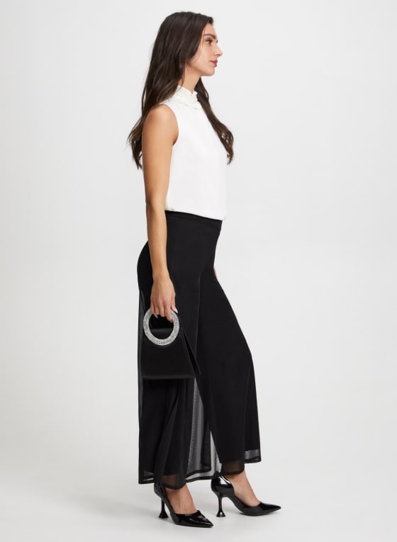 Pull-On Wide Leg Pants