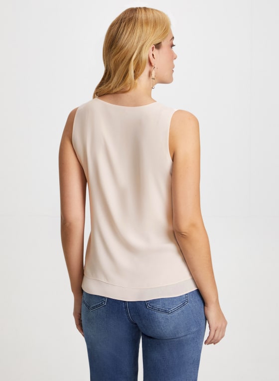 Sleeveless V-Neck Blouse