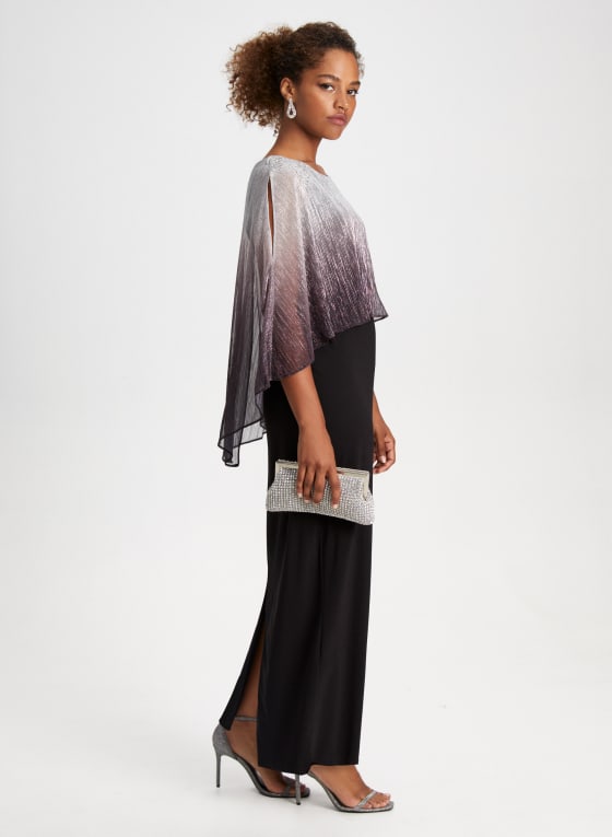 Ombre Plisse Poncho Dress