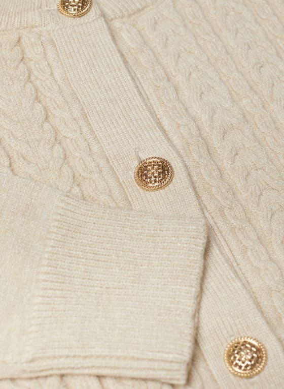 Cable Knit Detail Cardigan