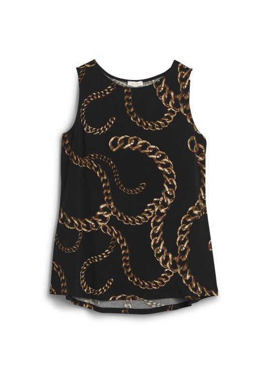 Chain Print Sleeveless Top