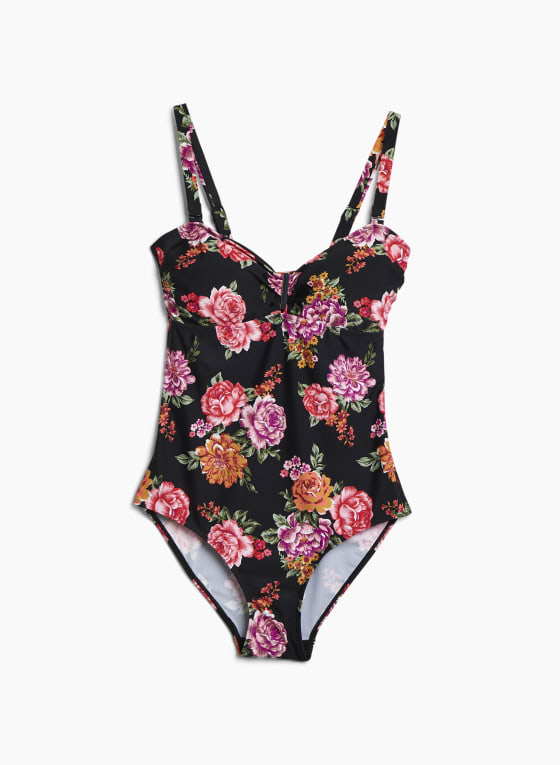 Nass-eau - Floral Print One-Piece Swimsuit