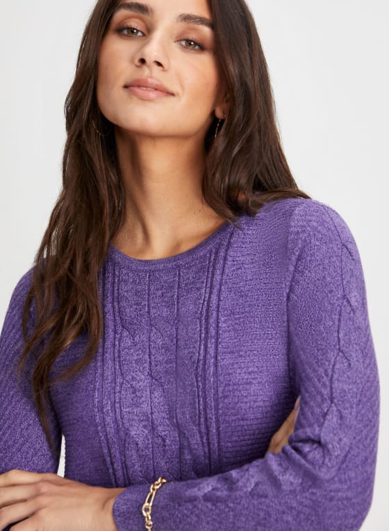 Ribbed & Cable Knit Sweater