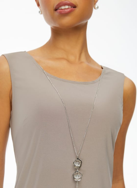 Flower Mesh Jacket, Dress & Necklace Set