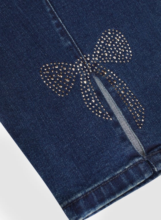 Pull-On Bow Detail Jeans