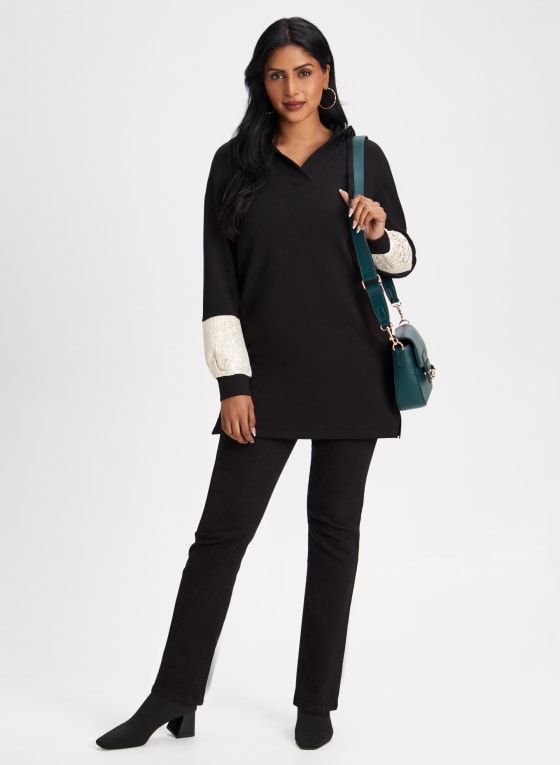 Cuff Detail Hooded Tunic