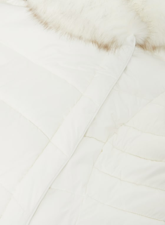 Quilted Asymmetrical Vegan Down Coat