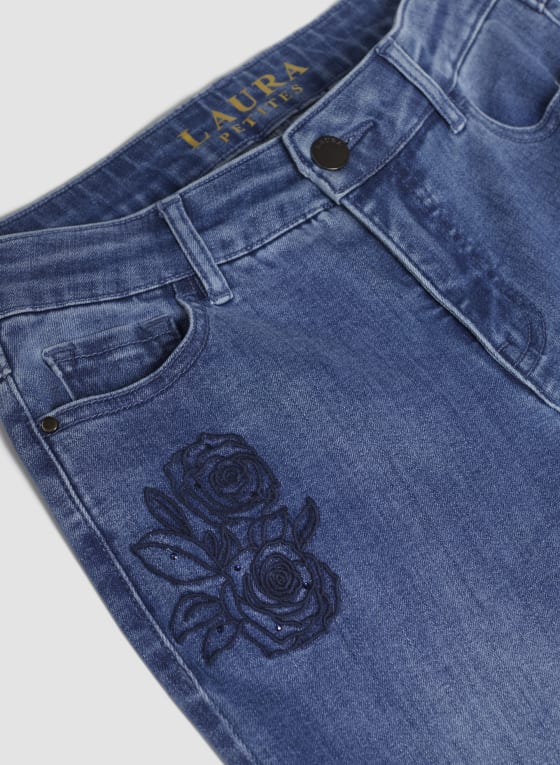 Floral Embroidered Jeans
