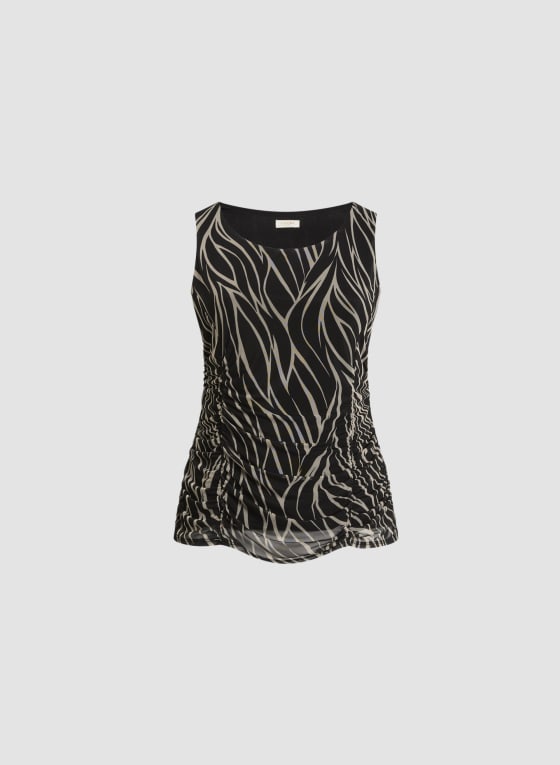 Zebra Print Sleeveless Top