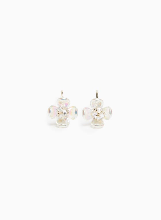Flower Stud Clip-On Earrings