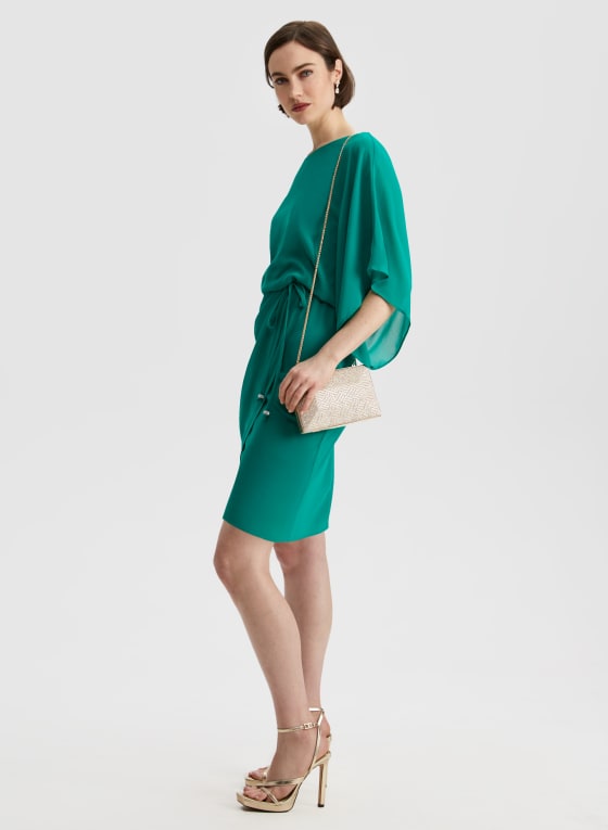 Tie Waist Chiffon Dress