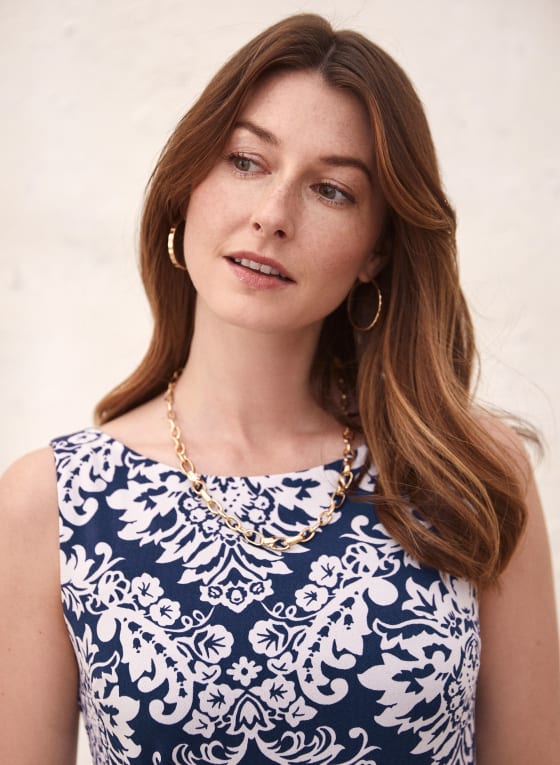 Paisley Print Sleeveless Dress