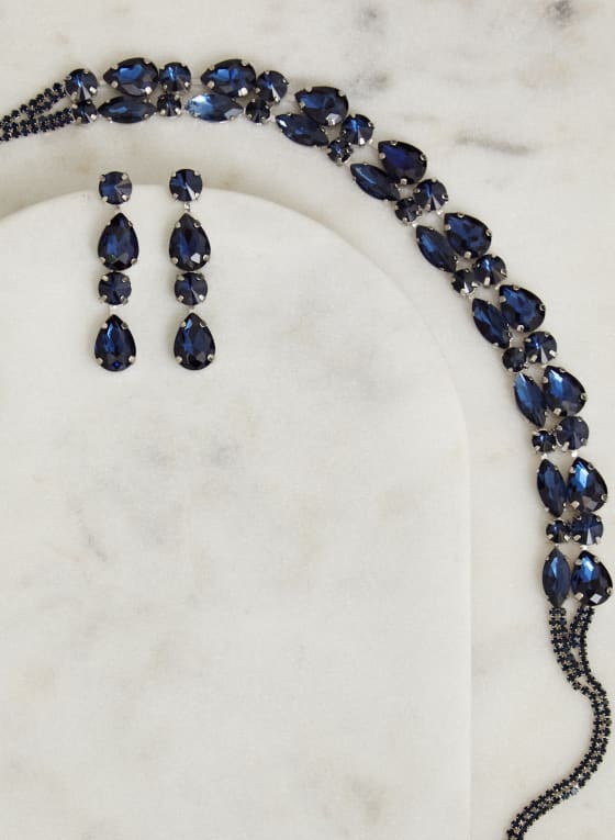 Linear Crystal Earrings