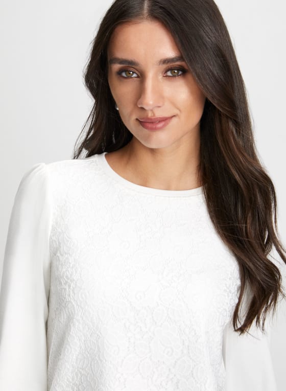 Long Sleeve Lace Front Top
