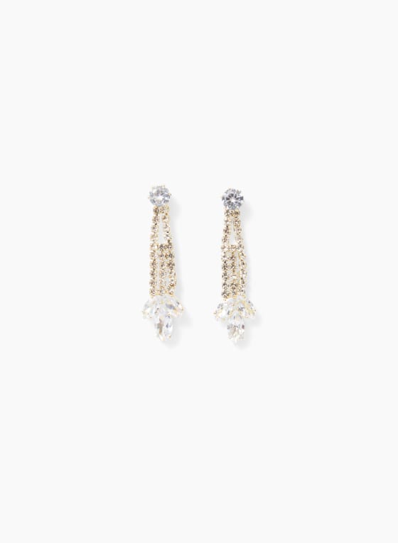 Crystal Detail Dangle Earrings
