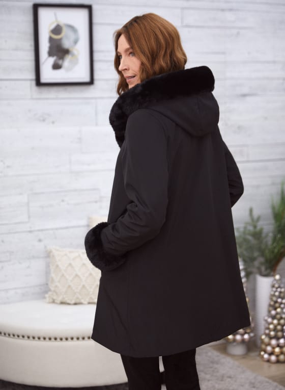 Reversible Faux Fur Coat