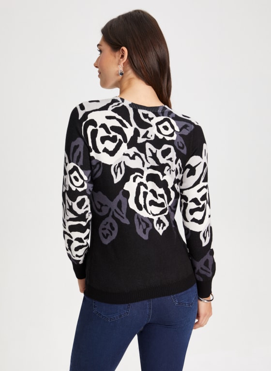 Rose Print Sweater