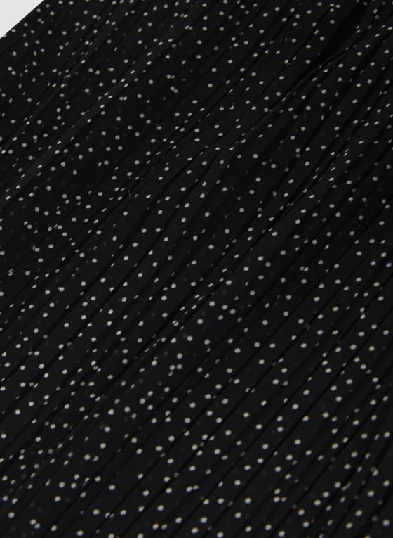 Polka Dot Pleated Blouse