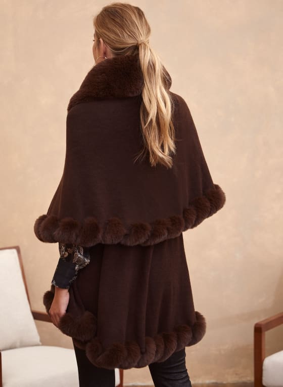 Faux Fur Poncho