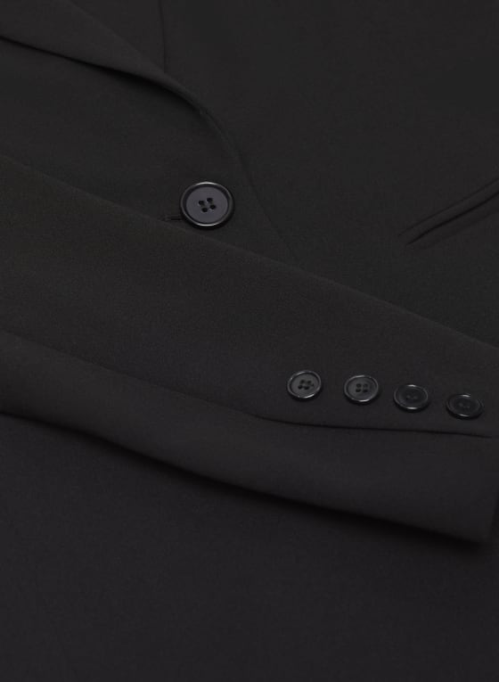 One-Button Notch Collar Jacket