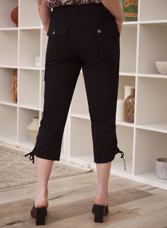 Tie Detail Cargo Capris