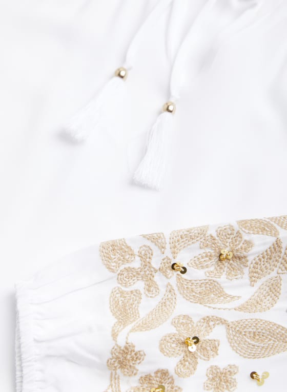 Floral Embroidery Blouse