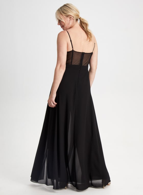 Mesh Detail Georgette Jumpsuit