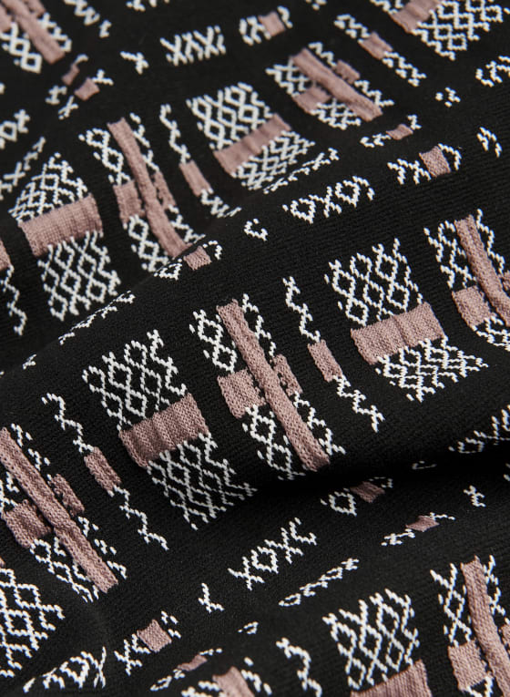 Plaid Knit Pencil Skirt