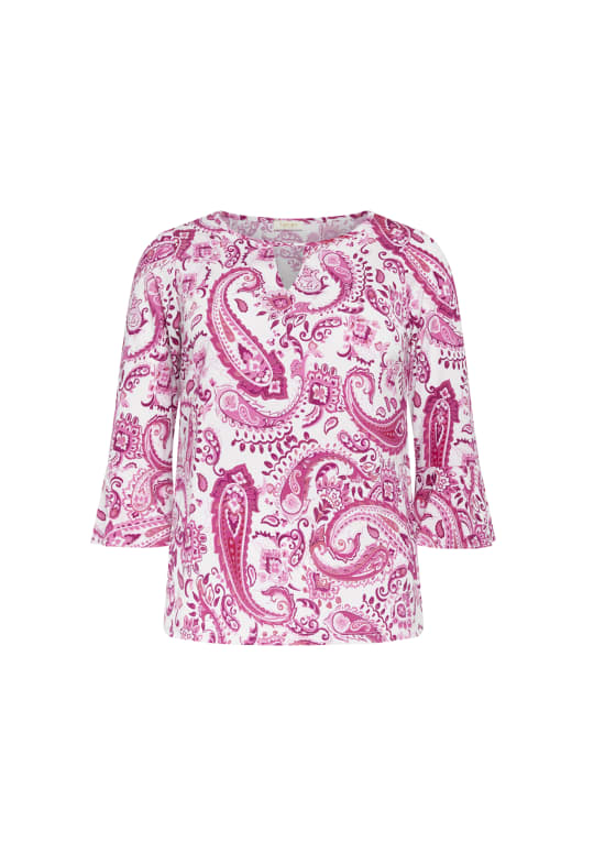 Paisley Print Keyhole Top