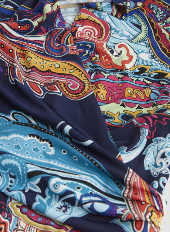 Paisley Print Sleeveless Blouse