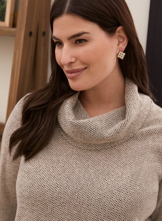 Cowl Neck Chenille Sweater