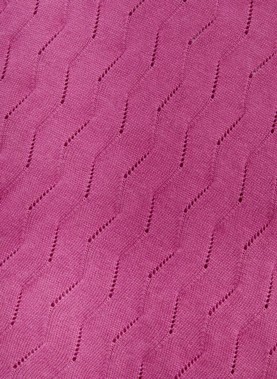 Short Sleeve Pointelle Sweater