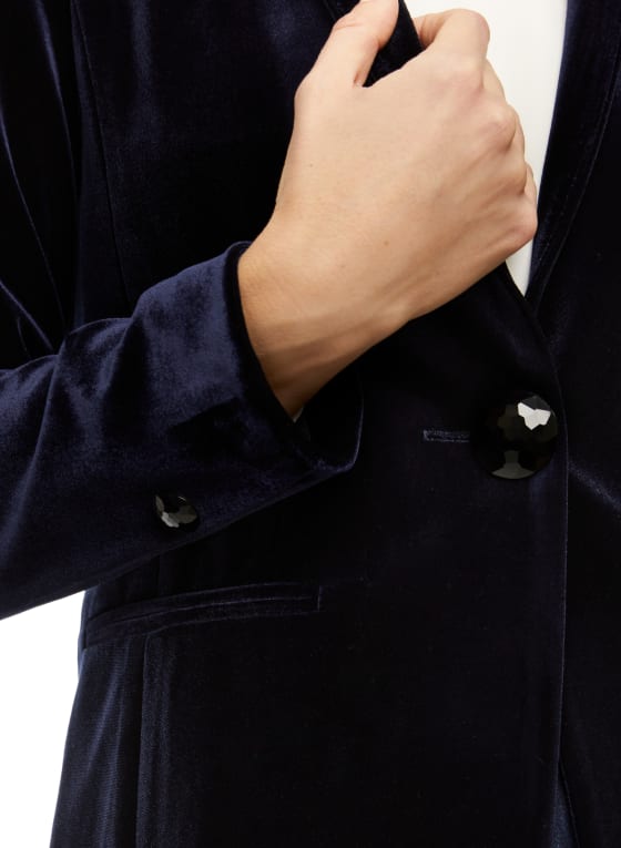 Velvet Single Button Jacket
