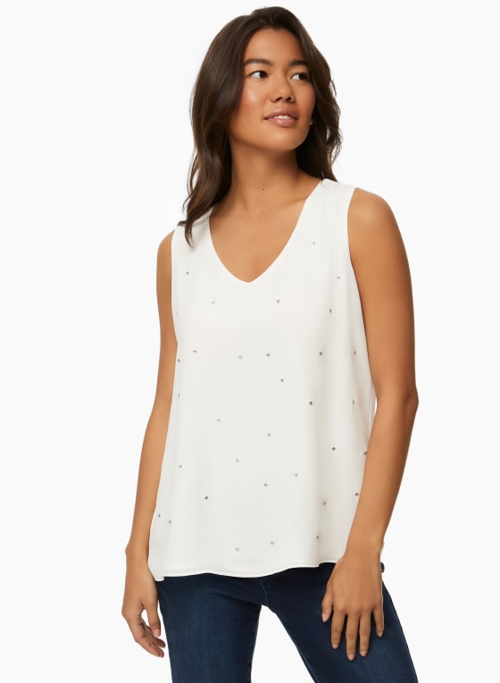 Stud Detail Sleeveless Top