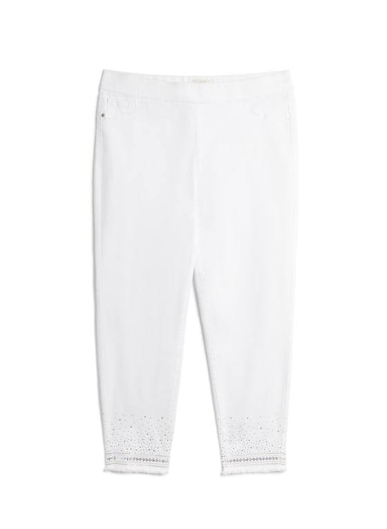 Pull-On Slim Leg Embellished Jeans