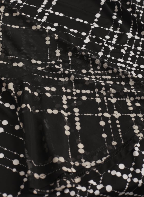 Geometric Print Flare Sleeve Top