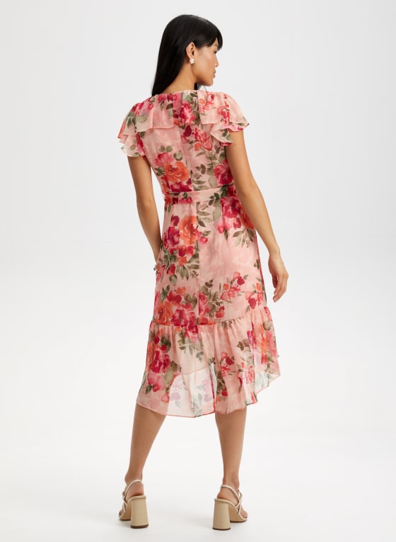 Floral Print Ruffle Dress