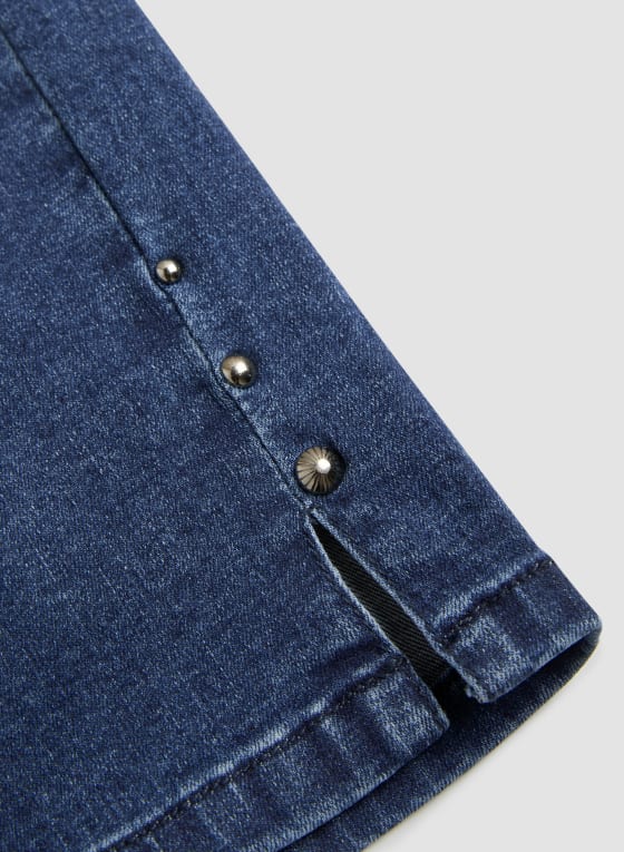 Pull-On Denim Bermuda Shorts