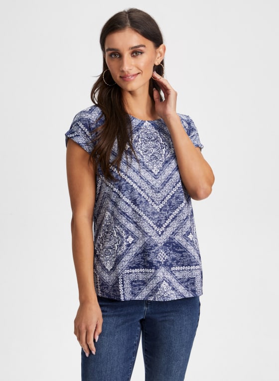 Paisley & Diamond Print Tee