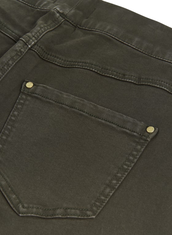 Pull-On Straight Leg Jeans