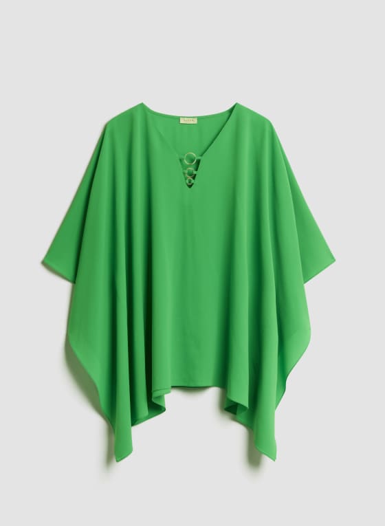 Cascading Sleeve Poncho Blouse