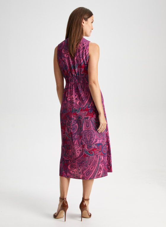 Paisley Print Midi Day Dress