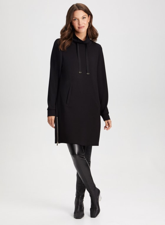 Funnel Neck Zip Detail Tunic
